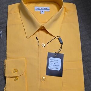 Gioberti Kids' Yellow Button-Down Shirt - Classic Collar
